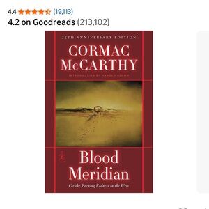 Blood Meridian Hardcover Book by Cormac McCarthy